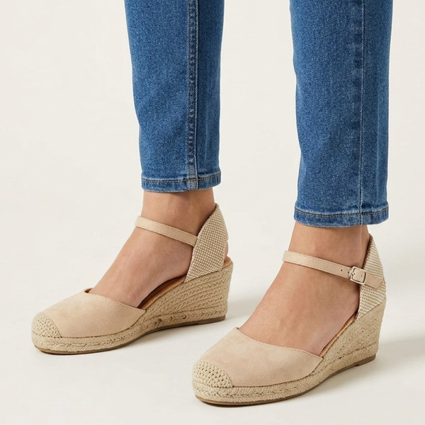 THE FREYA — Vegan Leather Comfort Wedge Sandal
