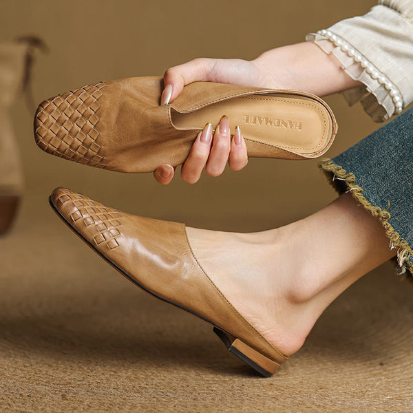 THE GEORGINA — Genuine Leather Pointed Mule