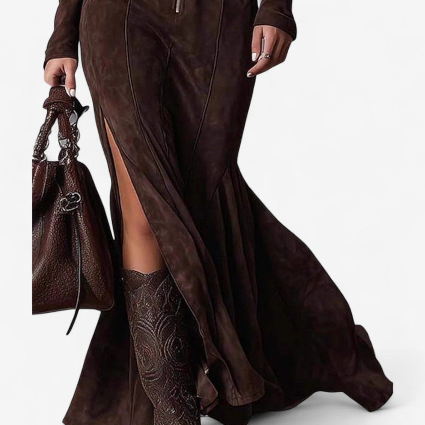 Lexi™ | Chic Belted Maxi Dress for Winter