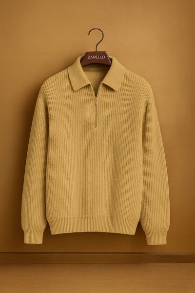 John™ | Soft Knitted Jumper with Half Zip