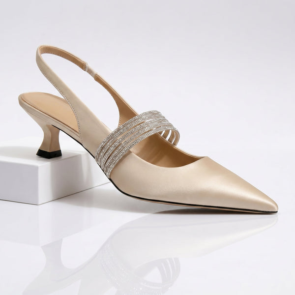 THE AURELIA — Crystal Kitten Heel