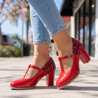 THE ADELINE — Two-Tone Tweed Mary Jane Pump