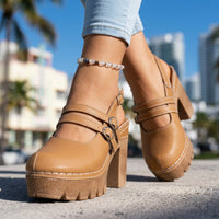 THE PALOMA — Buckle Strap Platform Heel